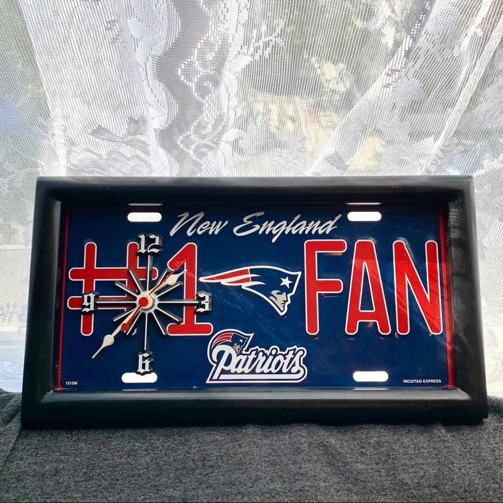 Patriots License Wall Clock